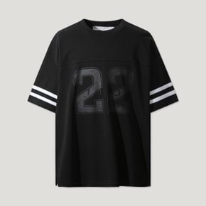 [15%추가할인쿠폰][IRO MEN]블랙 오버사이즈 RUGBY 티셔츠 IQTAM23714BKX