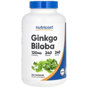 뉴트리코스트 징코 빌로바 은행나무 Ginkgo Biloba 120mg 240캡슐