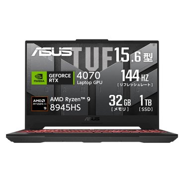  ASUS PC TUF Gaming A15 FA507UI AI RTX 4070 Ryzen 9 8945HS 32GB SSD1TB 144Hz RGB Windows 11