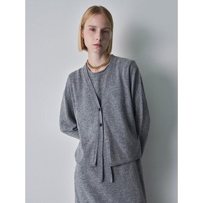 Cashmere blended cardigan (Grey)