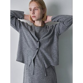 Cashmere blended cardigan (Grey)