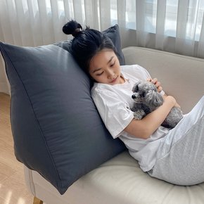 삼각 등받이 쿠션 허리 등 쇼파 침대 면 중형