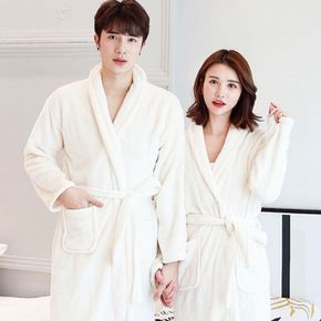 극세사 목욕가운 샤워가운 겨울 수면 커플 잠옷 가운/가운/샤워가운/잠옷가운/수면가운/목욕가운/수면잠옷/