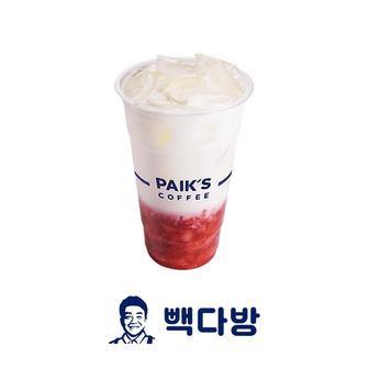 빽다방 딸기라떼(ICED)