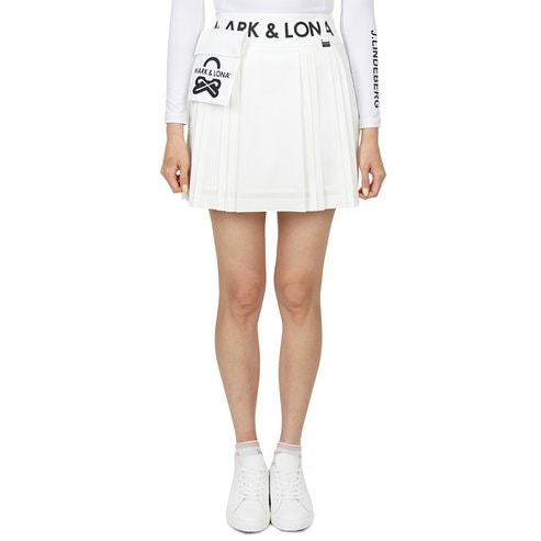 마크앤로나 골프웨어 여성 미니 플리츠 스커트 MLW 5A AE04 WHITE