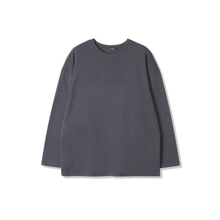 애드호크 남성 오버핏 기본 긴팔 라운드 티셔츠 (CH-GREY) (HBRLTA1)
