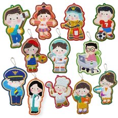 보석십자수 직업 가방걸이 (옵션 : 3.소방관)