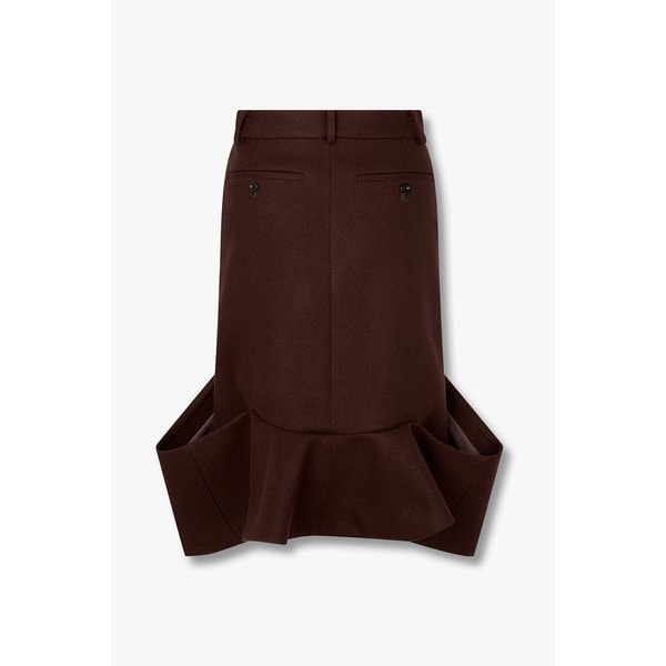 여성 울 멜턴 플레어 스커트 6415316124000