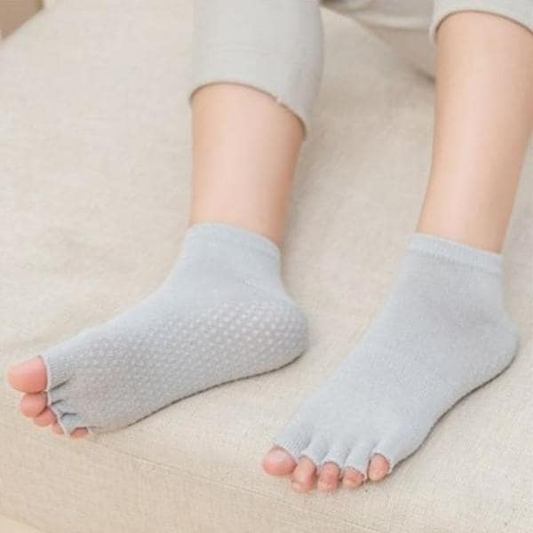확대된 대표 논슬립 필라테스 요가양말 오픈 토삭스 미끄럼방지(1)