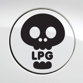 주유구 해골 LPG / 주유구스티커 자동차스티커