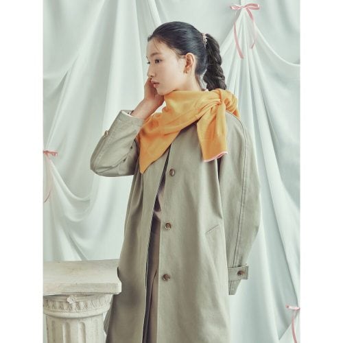 [B. my] 코튼 마치 트렌치 코트  카키 (BF523TN01H)