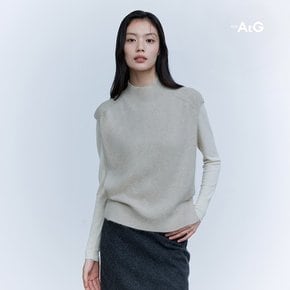 [론칭가59,900원]더엣지 24FW 라쿤울 블렌디드 루즈핏 베스트