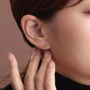 여자 순금 한쪽 미니 귀걸이 바람 컷팅 24K 0.375g
