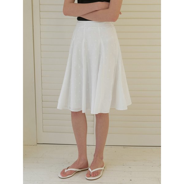 Sora flower laced skirt (white)