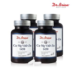 닥터브라이언 칼슘+마그네슘+비타민D+아연 1450 90정X4통(12개월분)/칼마디