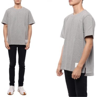 톰브라운 23FW 남성 삼선탭 반팔티셔츠 (MJS067A 00042 055 23F)