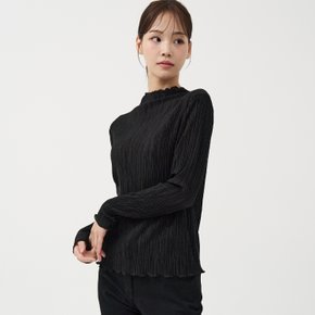 (2컬러) 주름 반넥 긴팔 티셔츠 LFTSO802