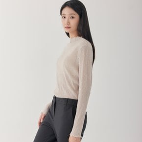 (2컬러) 주름 반넥 긴팔 티셔츠 LFTSO802