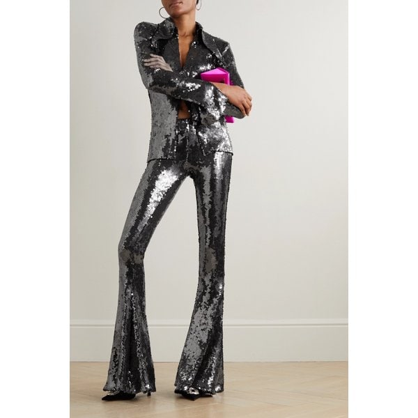 식스틴 알링턴 코로 시퀸 튤 플레어 팬츠 앤트러사이트 1647597293680432