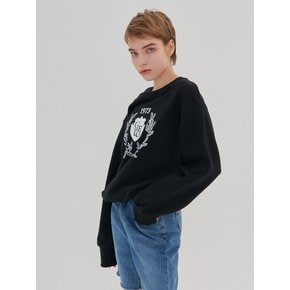 LAUREL WREATH PRINT SWEATSHIRT BLACK