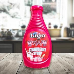 딸기시럽 585g 선명한 레드 컬러와 부드러운 질감