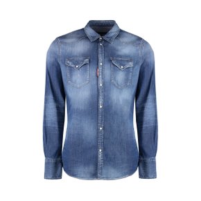 Mens shirt S74DM0846S30341_470 Denim