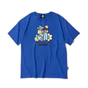 CANDY RABBIT GRAPHIC 티셔츠 - 블루
