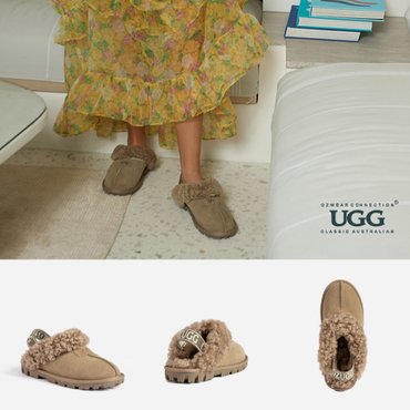 어그오스트렐리아 호주어그 24FW 오즈웨어 코케트 컬리 슬리퍼 밴딩 스트랩 UGG OB114CEB 올리브