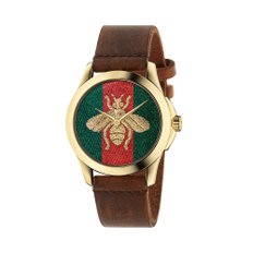 YA126451A G타임리스 남성 가죽 쿼츠 38mm