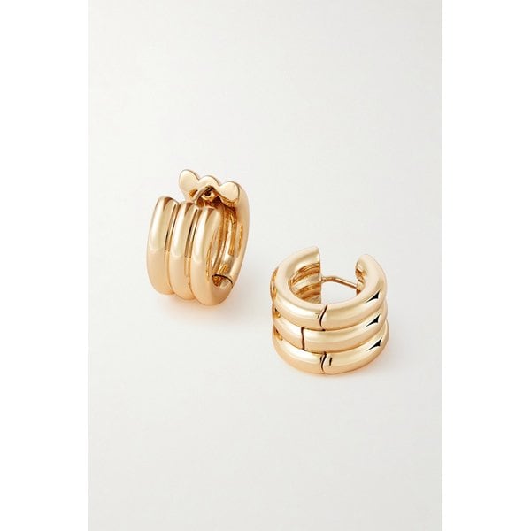 록산느 애슐린 트리플 튜브 골드톤 후프 귀걸이 46376663162907534