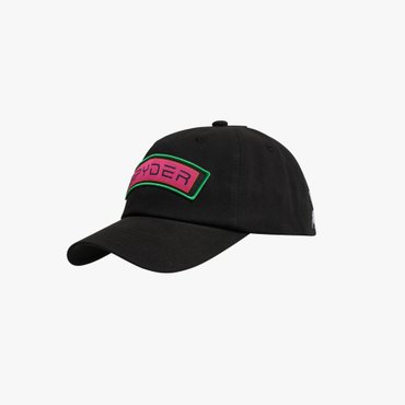 스파이더 공용 라벨 코튼 캡 SPHPANCA303UBLK