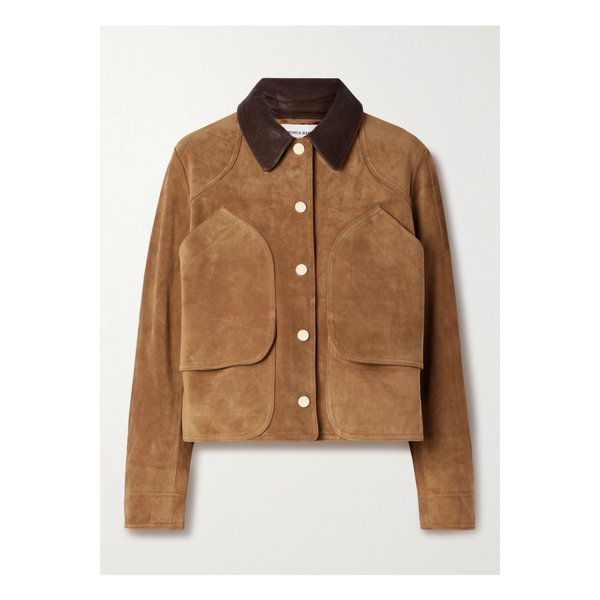 베로니카비어드 가죽 트리밍 스웨이드 재킷 46376663162844607