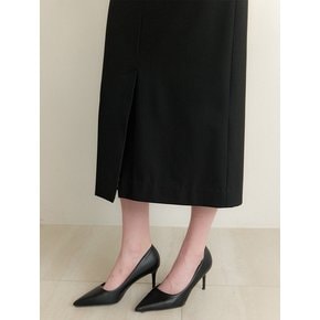 Slit H-Line Maxi Skirt / Black