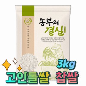 쌀3kg 국내산 찹쌀 23년 햅쌀