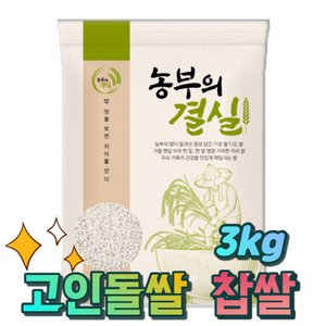 고인돌 쌀3kg 국내산 찹쌀 23년 햅쌀