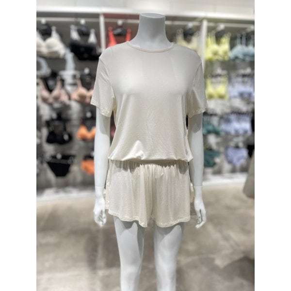 [파주점] [CK언더웨어] 여성 울트라 소프트 모달 - 슬립웨어 반팔 티 쇼츠 세트 QS7435-101/QS7378-101