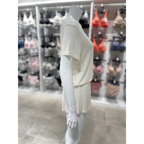 [파주점] [CK언더웨어] 여성 울트라 소프트 모달 - 슬립웨어 반팔 티 쇼츠 세트 QS7435-101/QS7378-101