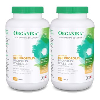  캐나다 오가니카 비 프로폴리스 500mg 200캡슐 2개 Organika BEE PROPOLIS