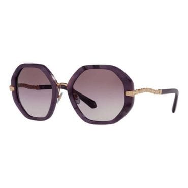 불가리 5042003 Bulgari Womens Sunglasses Marbled Amethyst 55mm 105211222