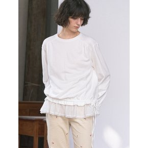 Woven Layered Drawstring  T-Shirt VC2499TS901M