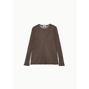 GCG 26FW No.300 Rib Jersey Top, Brown