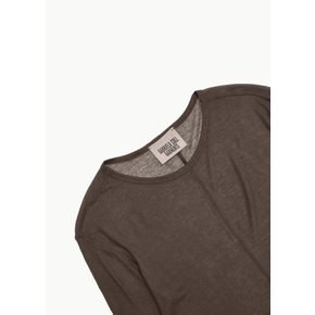 GCG 26FW No.300 Rib Jersey Top, Brown