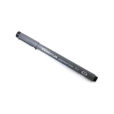  미국 스테들러 파인라이너 펜 STAEDTLER PIGMENT LINER 0.3mm 블랙 INK [Pack of 2] 1530546
