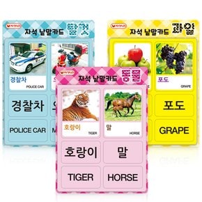 소형 자석 낱말 카드 동물 과일 탈것 택1