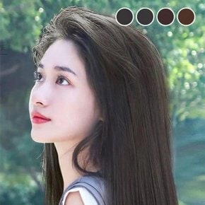 롱 붙임머리 앞머리가발 헤어 피스 똑딱이 60cm (3h8HV)