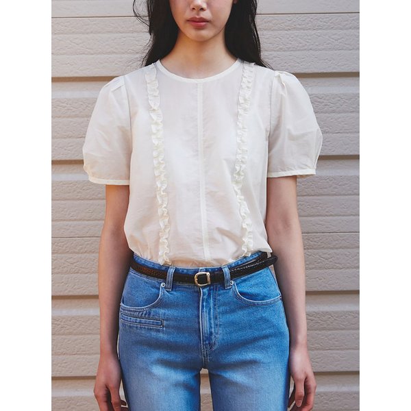 Volume Sleeve Frill Blouse  Ivory (KE5360M02A)