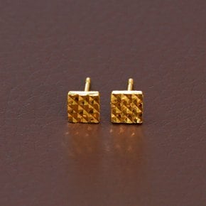 24k 베이직 컷팅 스퀘어 순금 귀걸이