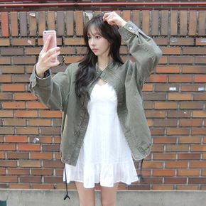 빈티지 하이넥 오버핏 워싱 야상 ou 4209c_P440825950