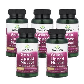 초록입홍합 뉴질랜드산 초록 홍합 추출물 500mg 60캡슐 X 5통세트