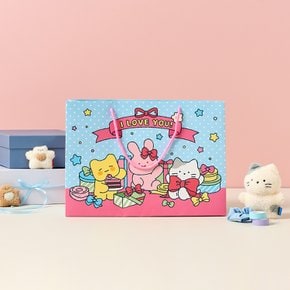버터패밀리 I LOVE YOU 쇼핑백  L 420X300X170MM